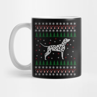 Dalmatian Ugly Christmas Sweater Gift Mug